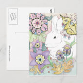 Postkarte für das Sunset Garden Rabbit (Vorne/Hinten)