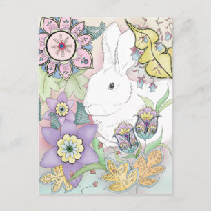 Postkarte für das Sunset Garden Rabbit