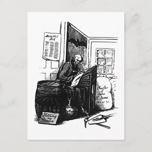 Postkarte für das Todesregister (Vorderseite)