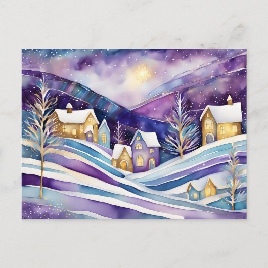 Postkarte für das Winterdorf (Vorderseite)