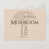 Postkarte für das Word-Pilz (brauner Text) (Vorderseite)