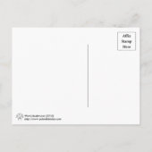 Postkarte für das Word-Pilz (schwarzer Text) (Rückseite)