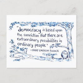 Postkarte für Demokratie