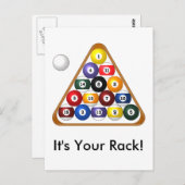 Postkarte für den 8-Ball-Rack (Vorne/Hinten)