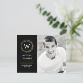 Postkarte für den Abschluss mit klassischem Bild b (Stehend Vorderseite)