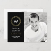 Postkarte für den Abschluss mit klassischem Bild b (Vorne/Hinten)