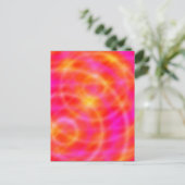 Postkarte für den digitalen Weltraum - Rosa / oran (Stehend Vorderseite)