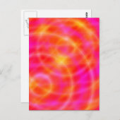 Postkarte für den digitalen Weltraum - Rosa / oran (Vorne/Hinten)