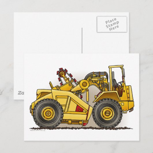 Postkarte für den Earthmover (Vorne/Hinten)