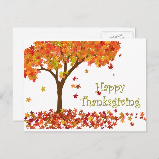 Postkarte für den Erntedank Herbst (Vorne/Hinten)