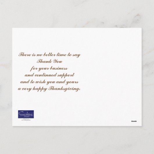 Postkarte für den Erntedank - Herbstweg (Rückseite)