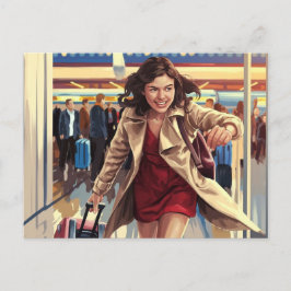 Postkarte für den Flug