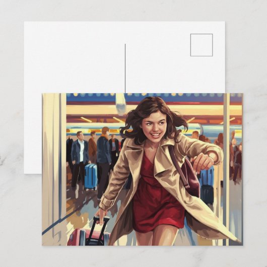 Postkarte für den Flug (Vorne/Hinten)