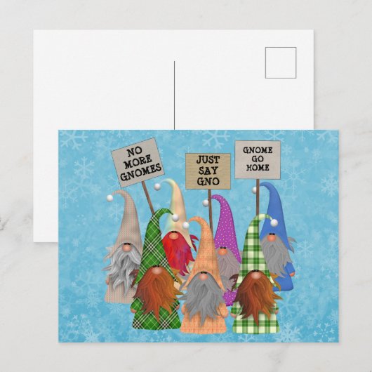 Postkarte für den Gnome Protest (Vorne/Hinten)