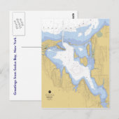 Postkarte für den Hafen von Sodus Bay NY (Vorne/Hinten)