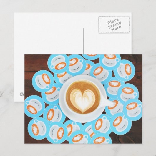 Postkarte für den Kaffee (Vorne/Hinten)