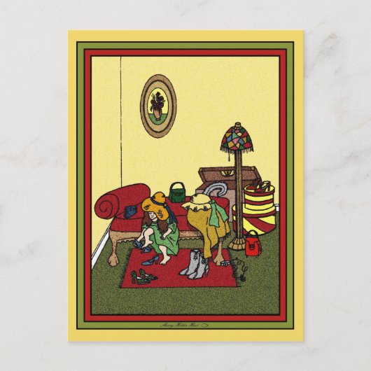 Postkarte für den Kleiderraum - Maßgeschneiderte (Vorderseite)