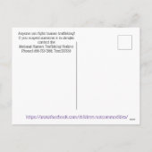 Postkarte für den Menschenhandel (Rückseite)