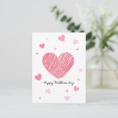 Postkarte für den Minimalistischen Muttertag (Stehend Vorderseite)