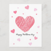 Postkarte für den Minimalistischen Muttertag (Vorderseite)