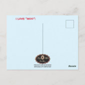 Postkarte für den Muttertag der Longhorn Kuh (Rückseite)