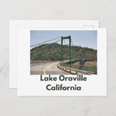 Postkarte für den Oroville-See (Vorne/Hinten)