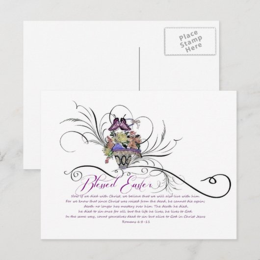 Postkarte für den Ostern (Vorne/Hinten)