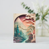 Postkarte für den Papierausschnitt (Stehend Vorderseite)