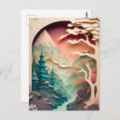 Postkarte für den Papierausschnitt (Vorne/Hinten)