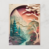 Postkarte für den Papierausschnitt (Vorderseite)