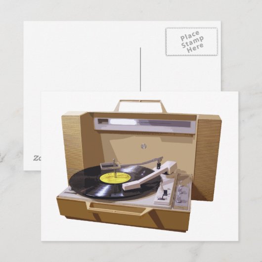 Postkarte für den Record-Player (Vorne/Hinten)