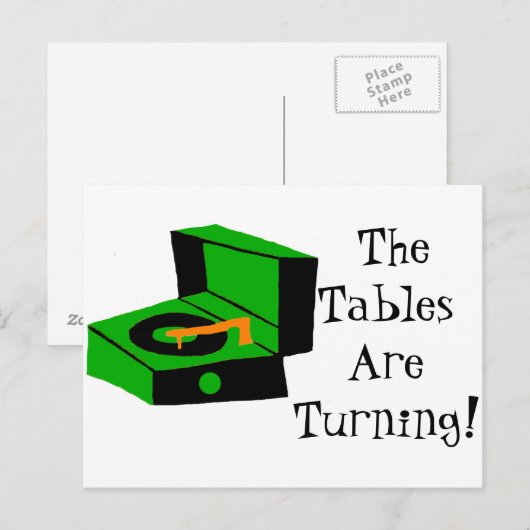 Postkarte für den Retro-Record (Vorne/Hinten)