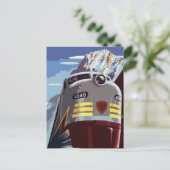 Postkarte für den Retro-Zug (Stehend Vorderseite)