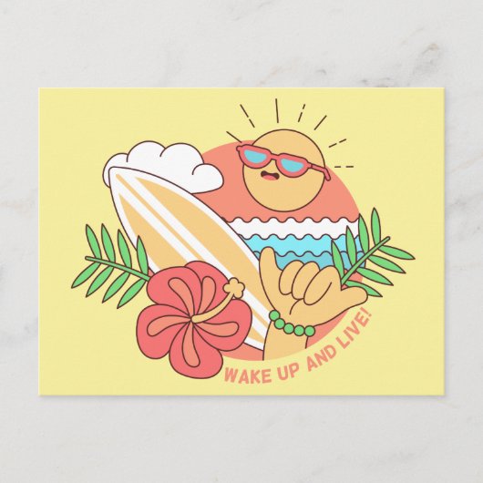 Postkarte für den Sommersurfer (Vorderseite)