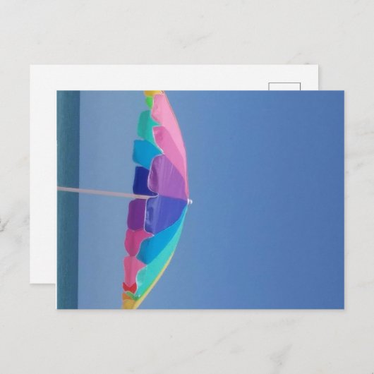 Postkarte für den Sonnenschirm (Vorne/Hinten)