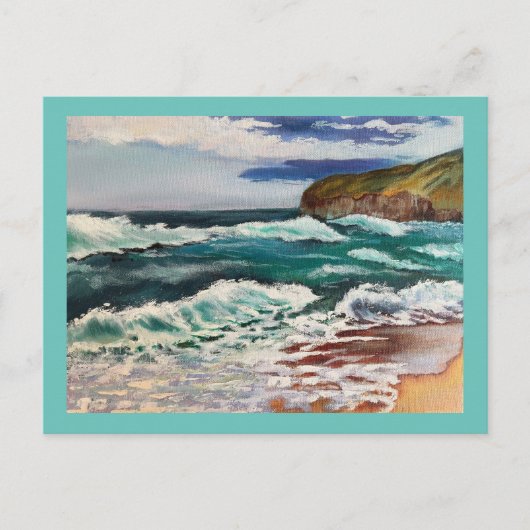 Postkarte für den sonnigen Strand (Vorderseite)