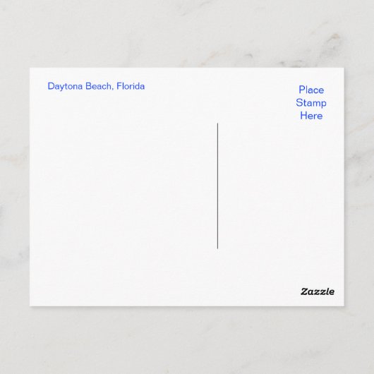 Postkarte für den Strand von Daytona (Rückseite)