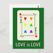 Postkarte für den Tag der Eheschließung (Vorne/Hinten)