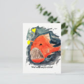 Postkarte für den untrennbaren Angelfisch (Stehend Vorderseite)