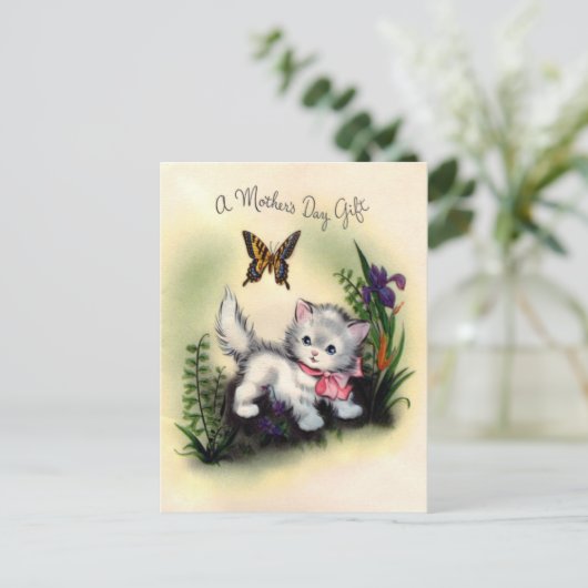 Postkarte für den Vintagen Muttertag (Stehend Vorderseite)