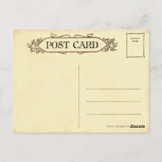 Postkarte für den Vintagen Muttertag (Rückseite)