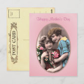 Postkarte für den Vintagen Muttertag (Vorne/Hinten)