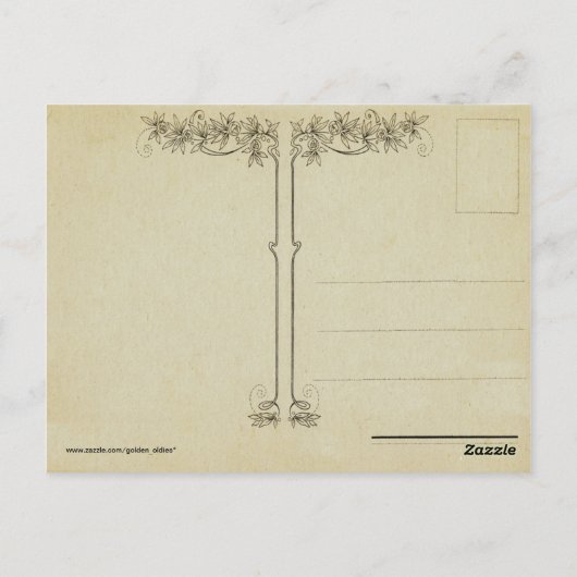 Postkarte für den Vintagen Muttertag (Rückseite)