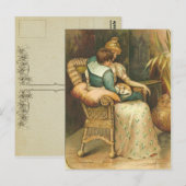 Postkarte für den Vintagen Muttertag (Vorne/Hinten)