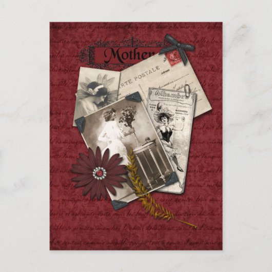 Postkarte für den Vintagen Muttertag (Vorderseite)
