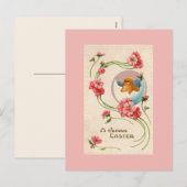 Postkarte für den Vintagen Osterkick (Vorne/Hinten)