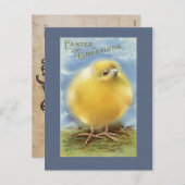 Postkarte für den Vintagen Osterkick (Vorne/Hinten)