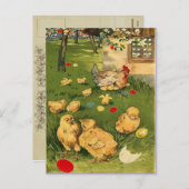 Postkarte für den Vintagen Osterkick (Vorne/Hinten)