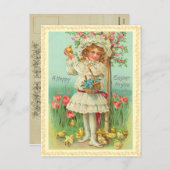 Postkarte für den Vintagen Osterkick (Vorne/Hinten)