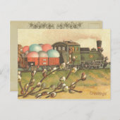 Postkarte für den Vintagen Osterzug (Vorne/Hinten)